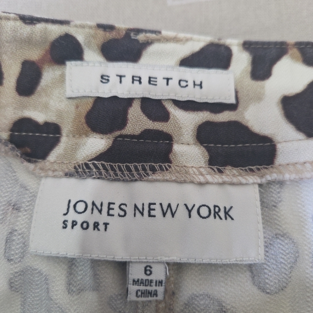 JONES NEW YORK Sport Stretch Womens Size 6 Animal Print Pencil Skirt - Picture 7 of 8